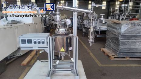 Reactor de laboratorio de media presin de acero inoxidable Metalquim de 10 litros