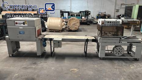 Selladora autom�tica en L con t�nel de retracci�n.