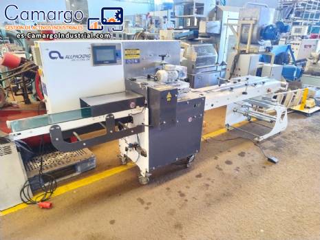 M�quina envasadora de flow pack invertido Allpacking de 25 a 30 paquetes por minuto