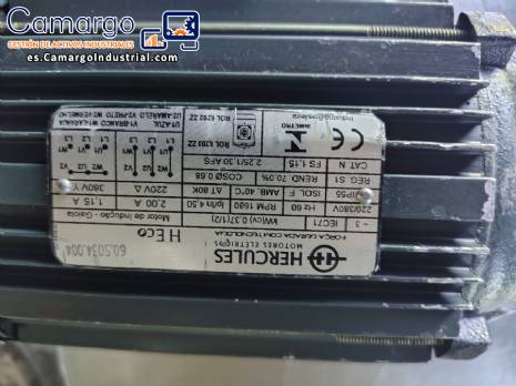 Motor de inducci�n H�rcules con una potencia de 0,37 kW.