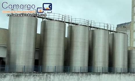 Tanque de almacenamiento de acero inoxidable, 10.000 litros.