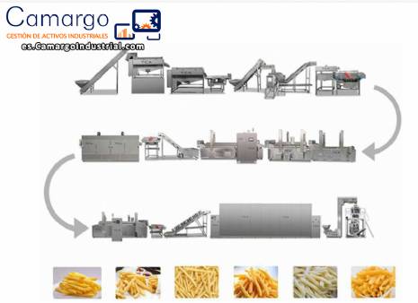 Lnea completa para la fabricacin de patatas fritas congeladas