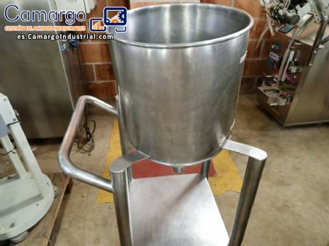 Tanque de trasiego con soporte y ruedas de acero inoxidable 20 litros