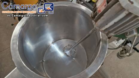 Tanque mezclador elctrico con camisa de acero inoxidable