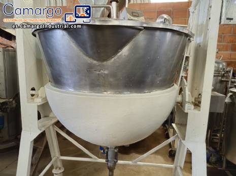 Olla con camisa de acero inoxidable y sistema de vapor interno