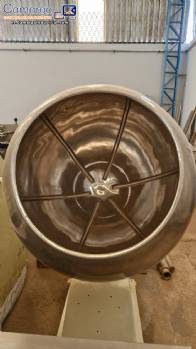 M�quina para grageas recubiertas con tanque de acero inoxidable, 100 litros.