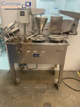 Erli semi-automatic stainless steel capping and filling machine for capsules 0 and 1.