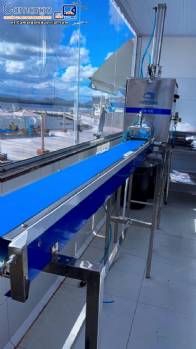 Extrusora monohusillo de acero inoxidable para galletas dulces con cortador automtico y cinta transportadora, Raffmaq