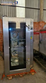 Horno turbo programable de acero inoxidable, alimentado por gas.