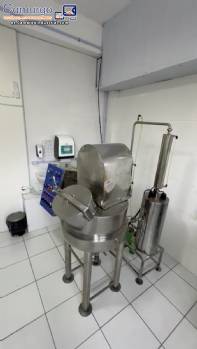 Procesador homogeneizador de alimentos con camisa de acero inoxidable de 90 kg