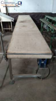 Cinta transportadora de acero inoxidable de 4 metros Cinta transportadora de acero inoxidable de 4 metros